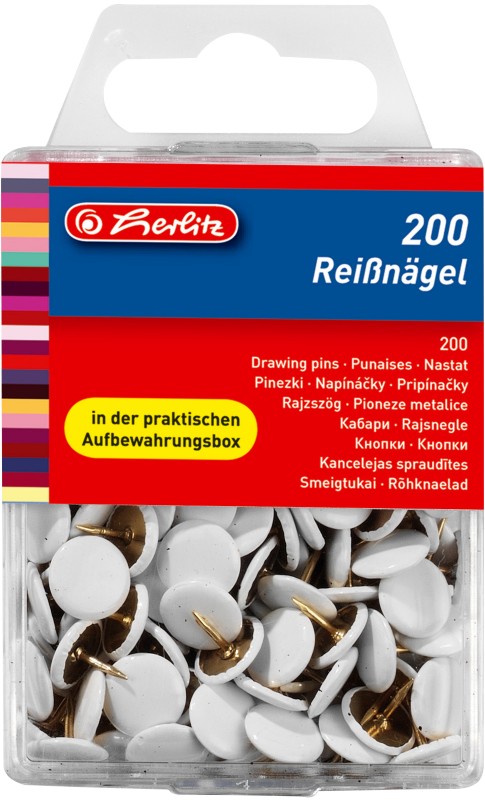 herlitz Reißnägel Weiß Metall 8770158
