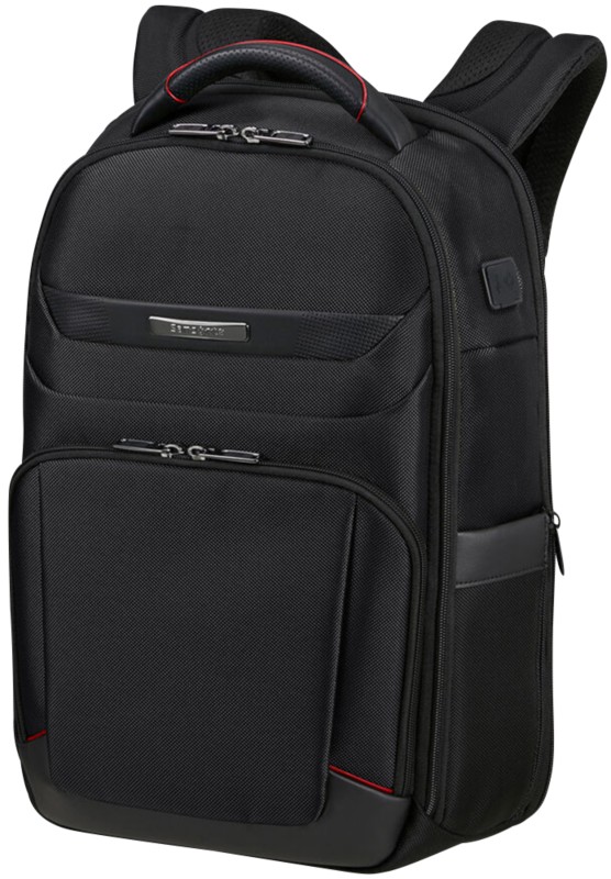 Samsonite PRO-DLX6 Laptop-Rucksack 15.6 " 32 x 15 x 42 cm Ballistisches Nylon, Leder, PL (Polyester) Schwarz