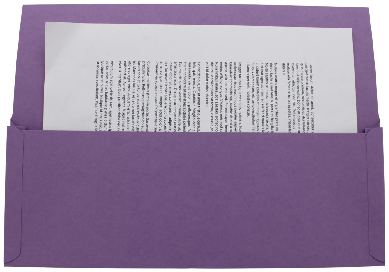Guildhall Pocket Wallet Pw3-Mvez A4, Foolscap Flap Manilla 315 Gsm Landscape 27 (W) X 14 (D) X 38 (H) Cm Mauve Pack Of 50