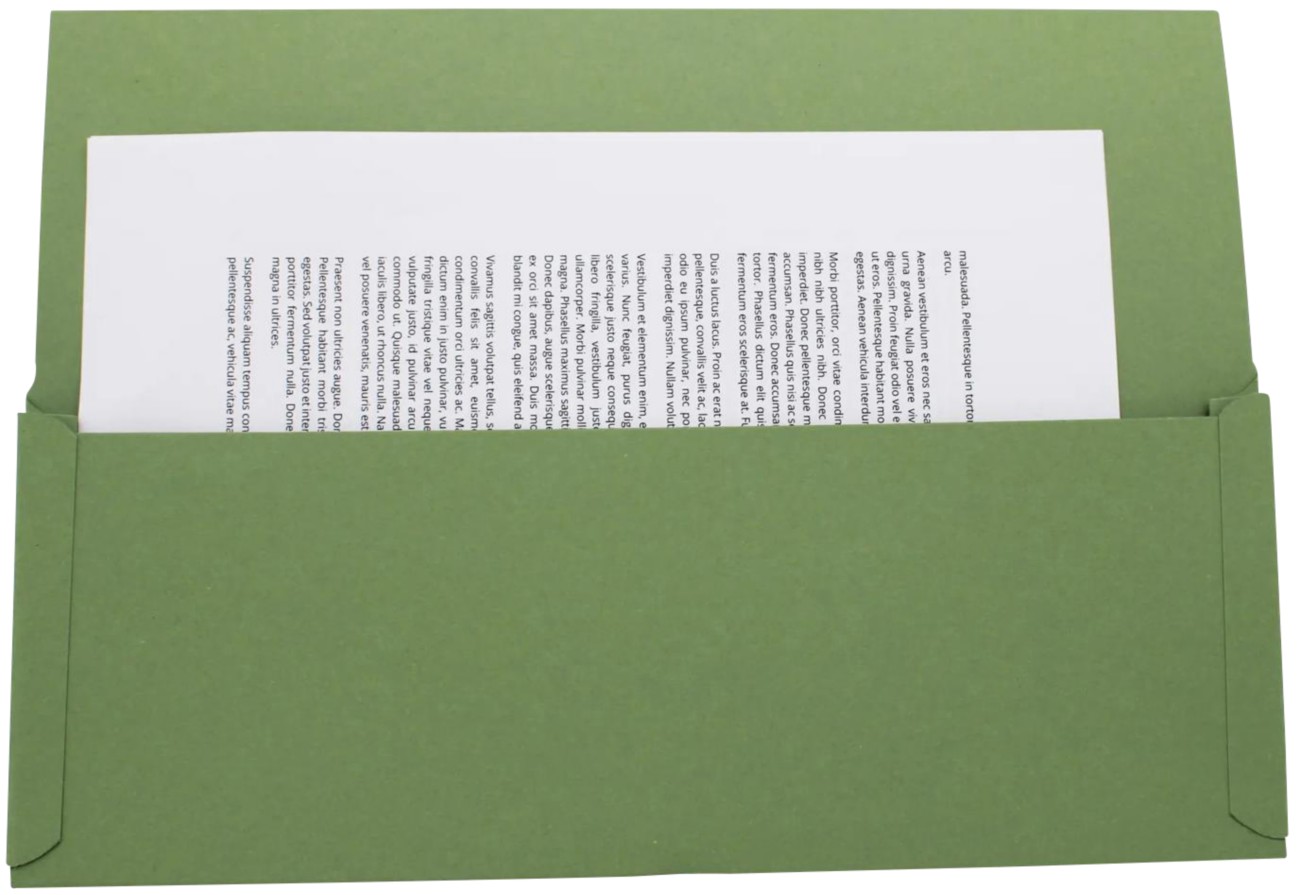 Guildhall Pocket Wallet Pw3-Grnz A4, Foolscap Flap Manilla 315 Gsm Landscape 38 (W) X 27 (D) X 14 (H) Cm Green Pack Of 50
