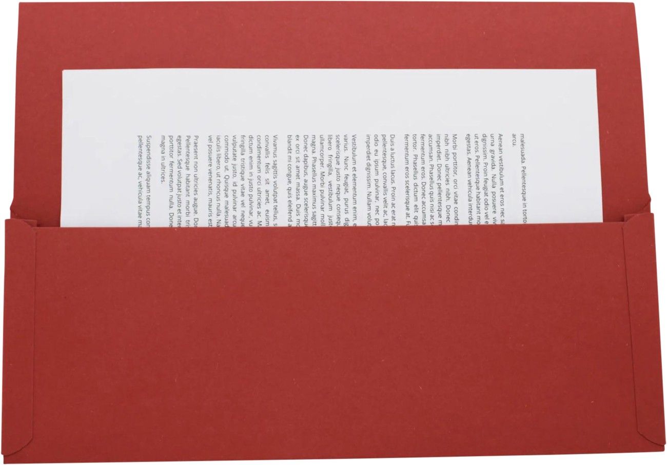 Guildhall Pocket Wallet Pw3-Redz A4, Foolscap Flap Manilla 315 Gsm Landscape 38 (W) X 27 (D) X 14 (H) Cm Red Pack Of 50