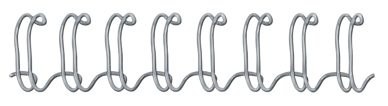 Thumbnail - Fellowes Drahtbinderücken DIN A4 6 mm 1-35 Metall Silber 100 Stück