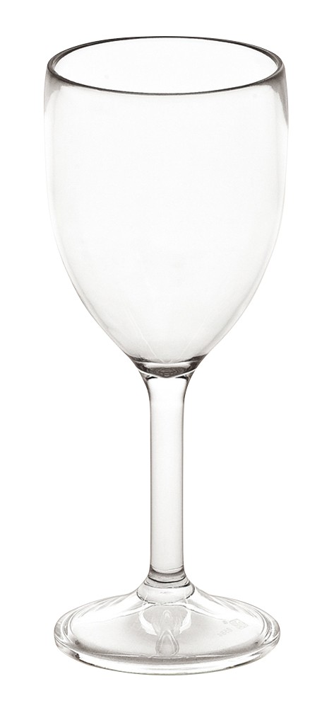 Seco Wine Glass Pc (Polycarbonate) 265 Ml Dishwasher Safe Transparent Pack Of 6