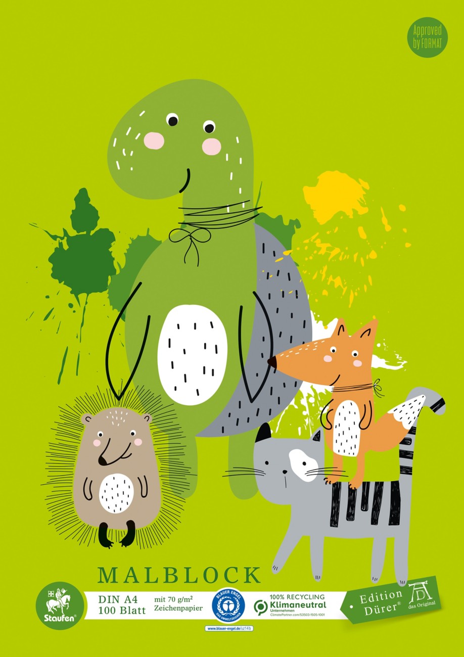 Staufen Dürer Green Malpapier DIN A4 100 Blatt 70 g/m² 2 Motive 1198838