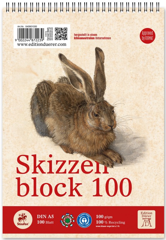 Staufen Dürer Skizzenbuch DIN A5 100 Blatt 100 g/m²