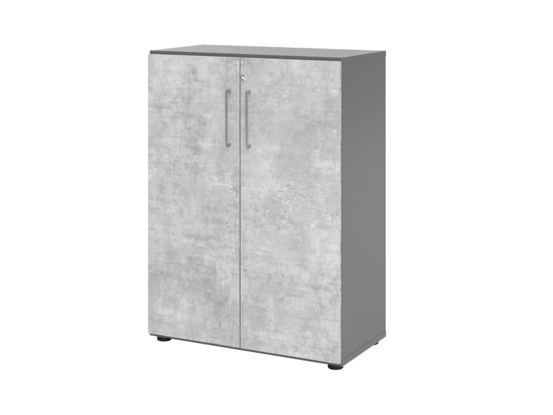 Hammerbacher Schrank V938T3/G/M/BS Beton, Graphit 80 x 42 x 110 cm