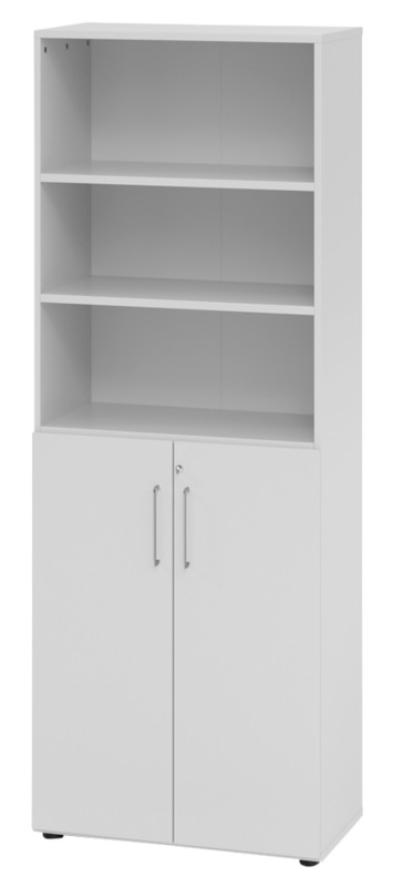 Hammerbacher Schrank V968T3/5/5/BS Grau 80 x 42 x 215,4 cm