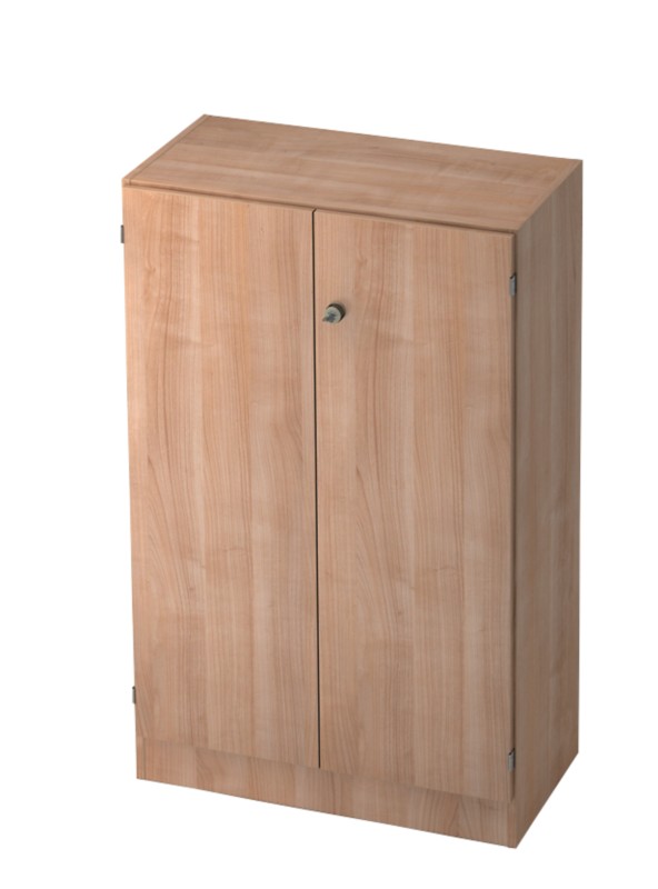 Hammerbacher Schrank Melamin 3 Fachböden 800 x 420 x 1.270 mm Walnuss Braun