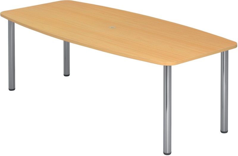 Hammerbacher Konferenztisch VKT22C/6/CDE Buche Melamine Silver 2.200 x 1.050 x 740 mm Mit Aufbau