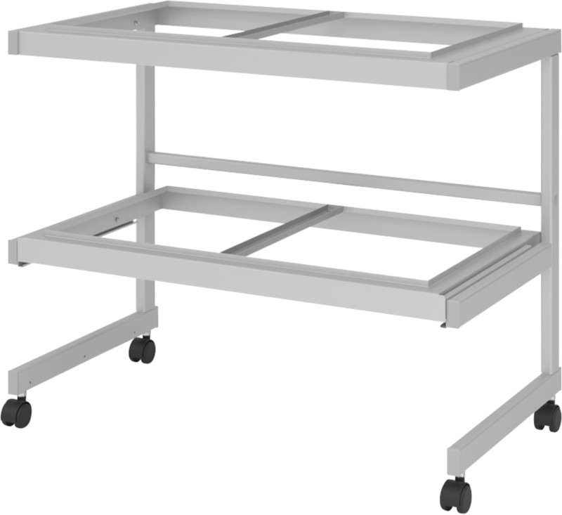 Hammerbacher Hängeregister-Trolley Stahl 810 x 430 x 670 mm Hellgrau Mit Aufbau