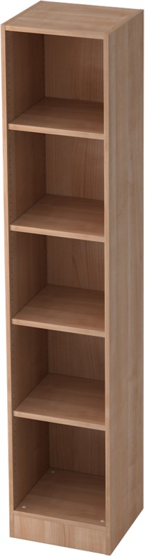 Hammerbacher Holz Bücherregal 4 Fachböden 406 x 400 x 2.004 mm Braun Walnuss