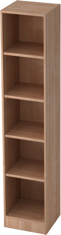 Hammerbacher Holz Bücherregal 4 Fachböden 406 x 400 x 2.004 mm Braun Walnuss