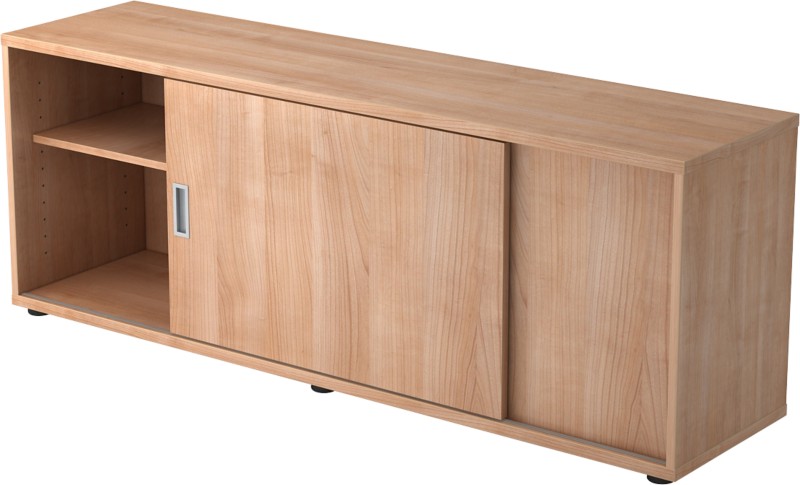 Hammerbacher Sideboard Spanplatte 1.600 x 400 x 596 mm Nussbaum Mit Aufbau