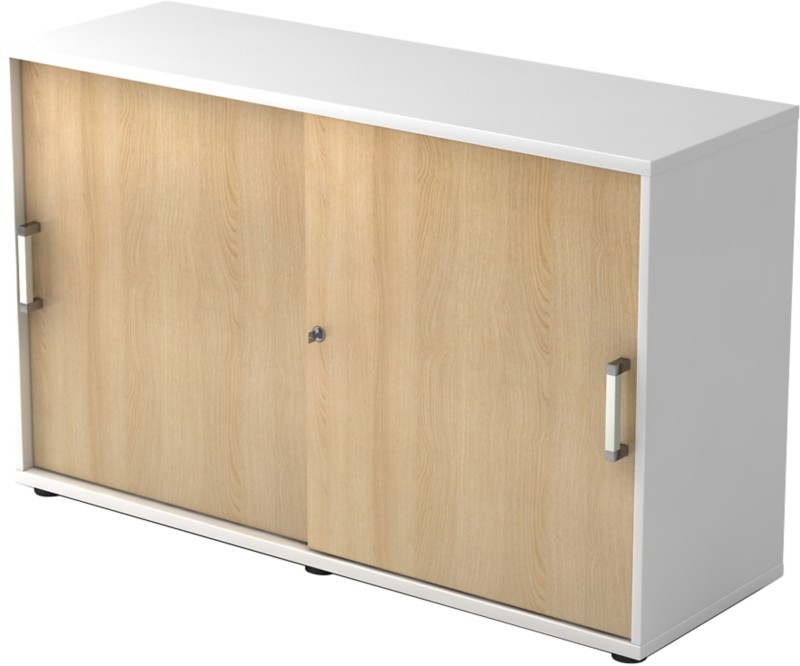 Hammerbacher Schrank Spanplatte 1 Fachboden abschließbar 1.200 x 400 x 748 mm Farbig sortiert