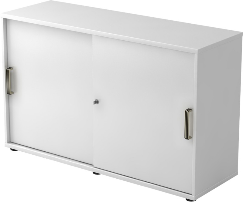 Thumbnail - Hammerbacher Schrank Spanplatte 1 Fachboden abschließbar 1.200 x 400 x 748 mm Weiß