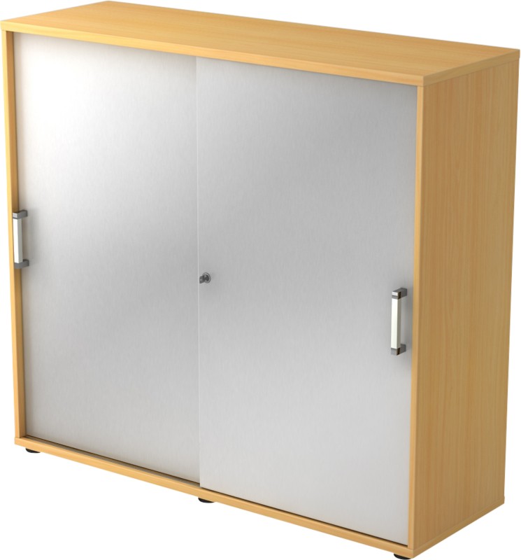 Thumbnail - Hammerbacher Schrank Spanplatte 2 Fachböden abschließbar 1.200 x 400 x 1.100 mm Buche Farbig sortiert