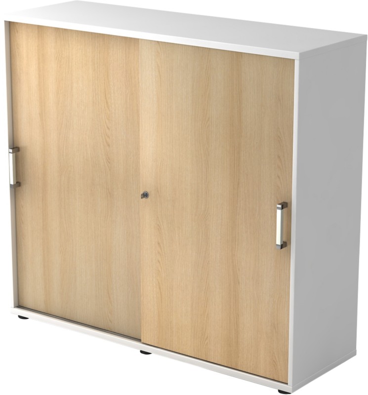 Hammerbacher Schrank Spanplatte 2 Fachböden abschließbar 1.200 x 400 x 1.100 mm Farbig sortiert
