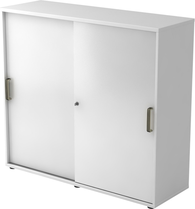 Thumbnail - Hammerbacher Schrank Spanplatte 2 Fachböden abschließbar 1.200 x 400 x 1.100 mm Weiß