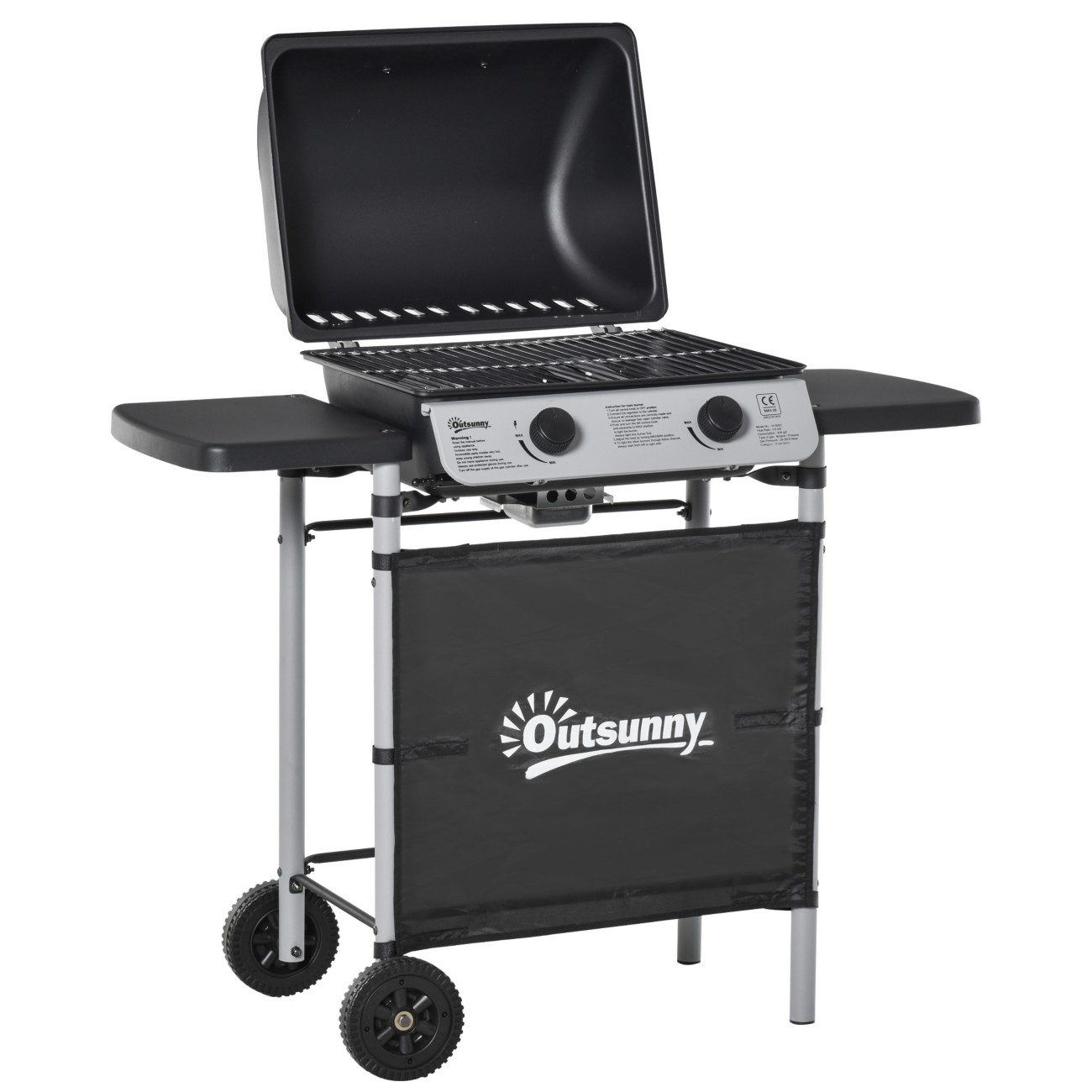 Outsunny 846-063 Barbecue 104 X 49 X 99 Mm Black