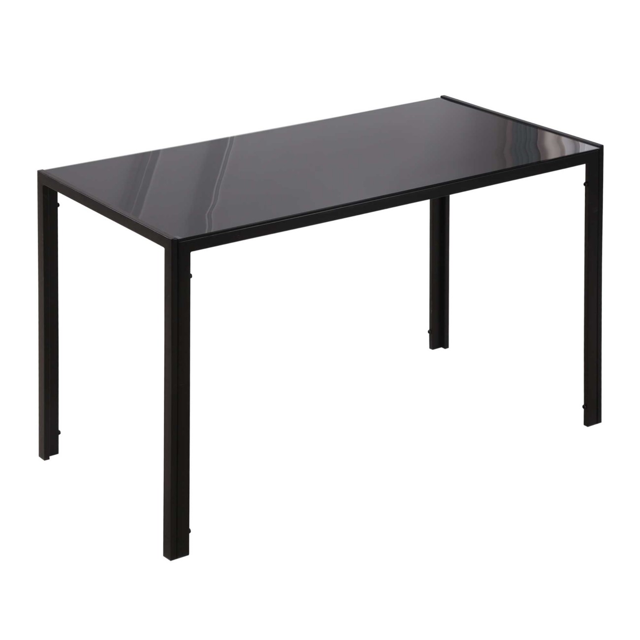 B&Q -  Modern Rectangular 4 Seater Dining Table With Tempered Glass Top - Image 8