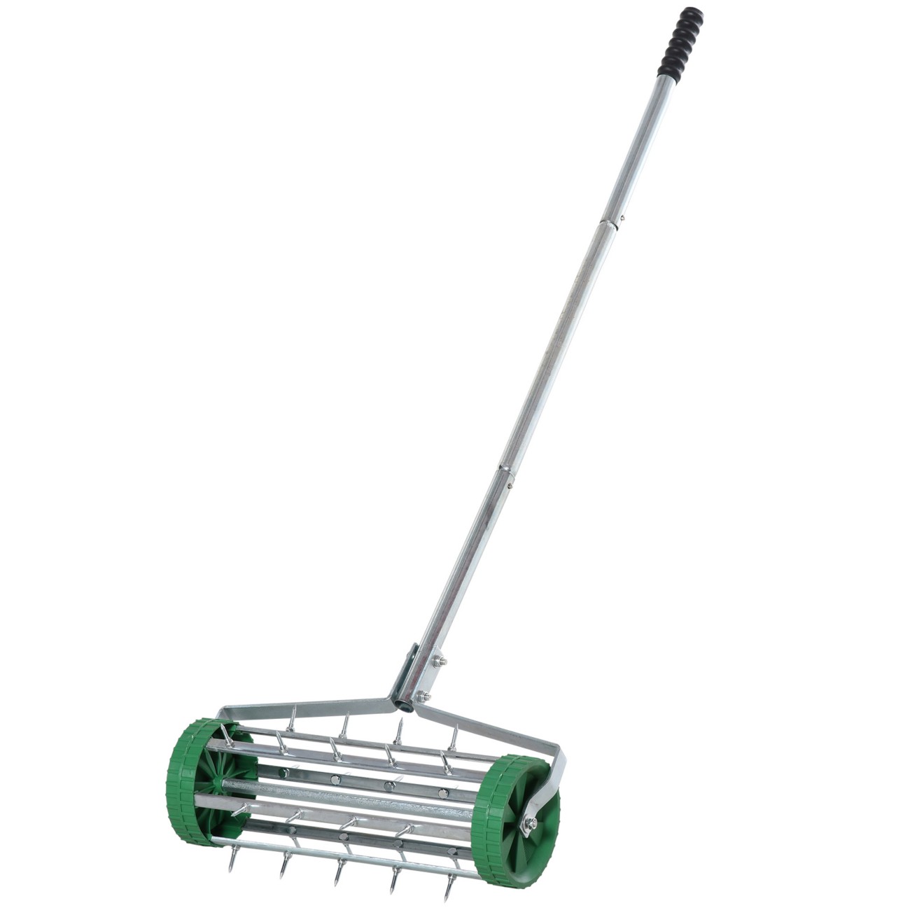 Outsunny Green Garden Rolling Lawn Aerator Heavy Duty Steel Grass Roller W/ Adjustable Handle - Image 11