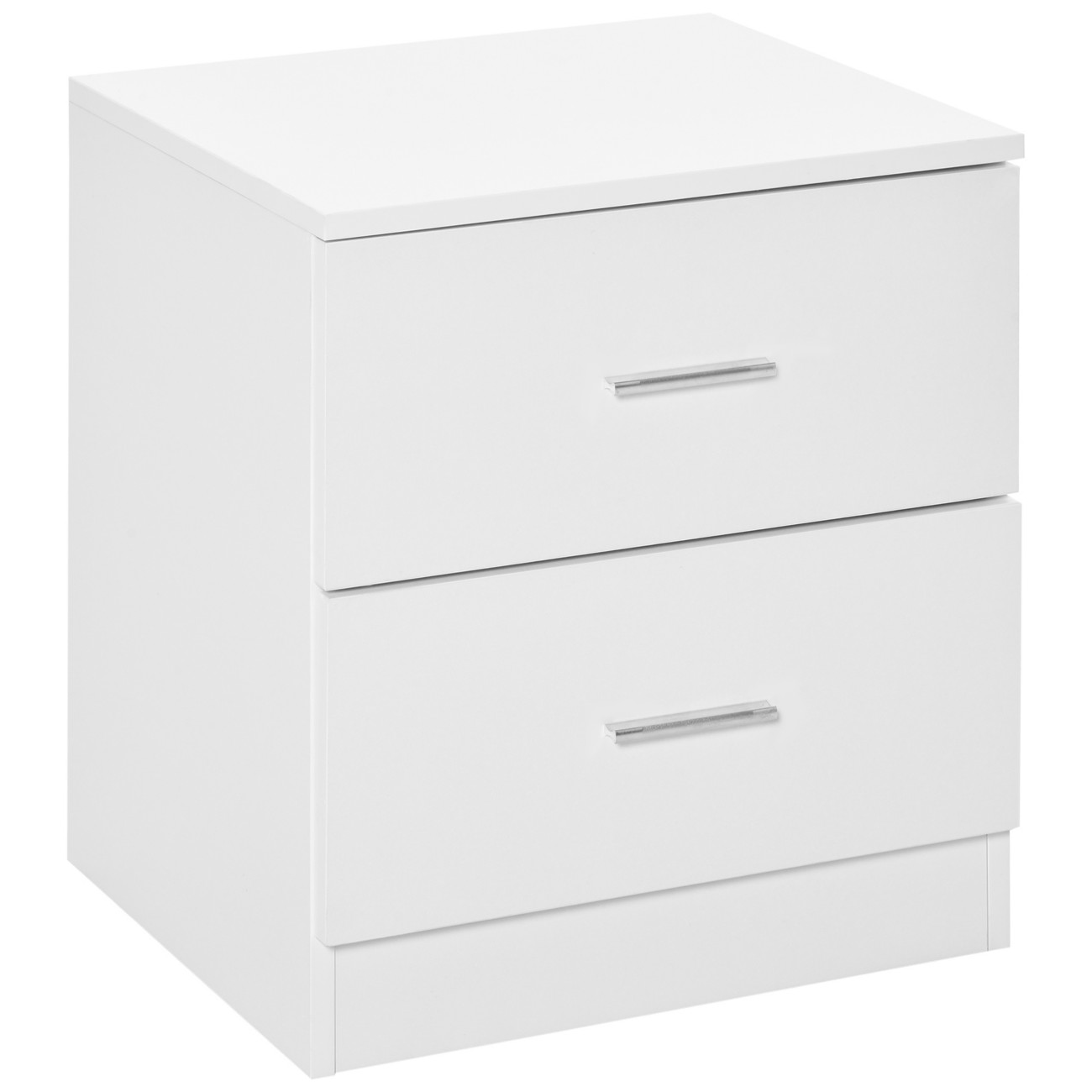 Homcom White Nightstand 831-425 Particle Board Size 1