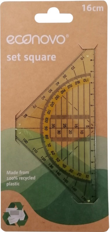 econovo Geodreieck Grün Kunststoff 16 cm 2010100