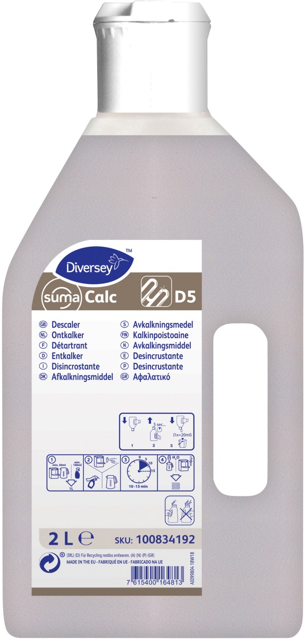 Diversey Descaler Unscented Liquid Suma Calc D5 2 L