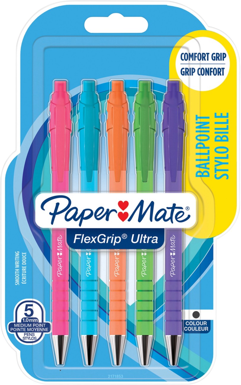 Papermate Flex Ballpoint Pens - Pack of 5 Back to School - Image 3