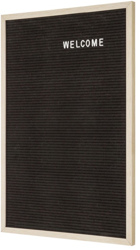 Thumbnail - SHOWDOWN Rillentafel Wandmontage mit Schrauben 40 (B) x 60 (H) cm Schwarz