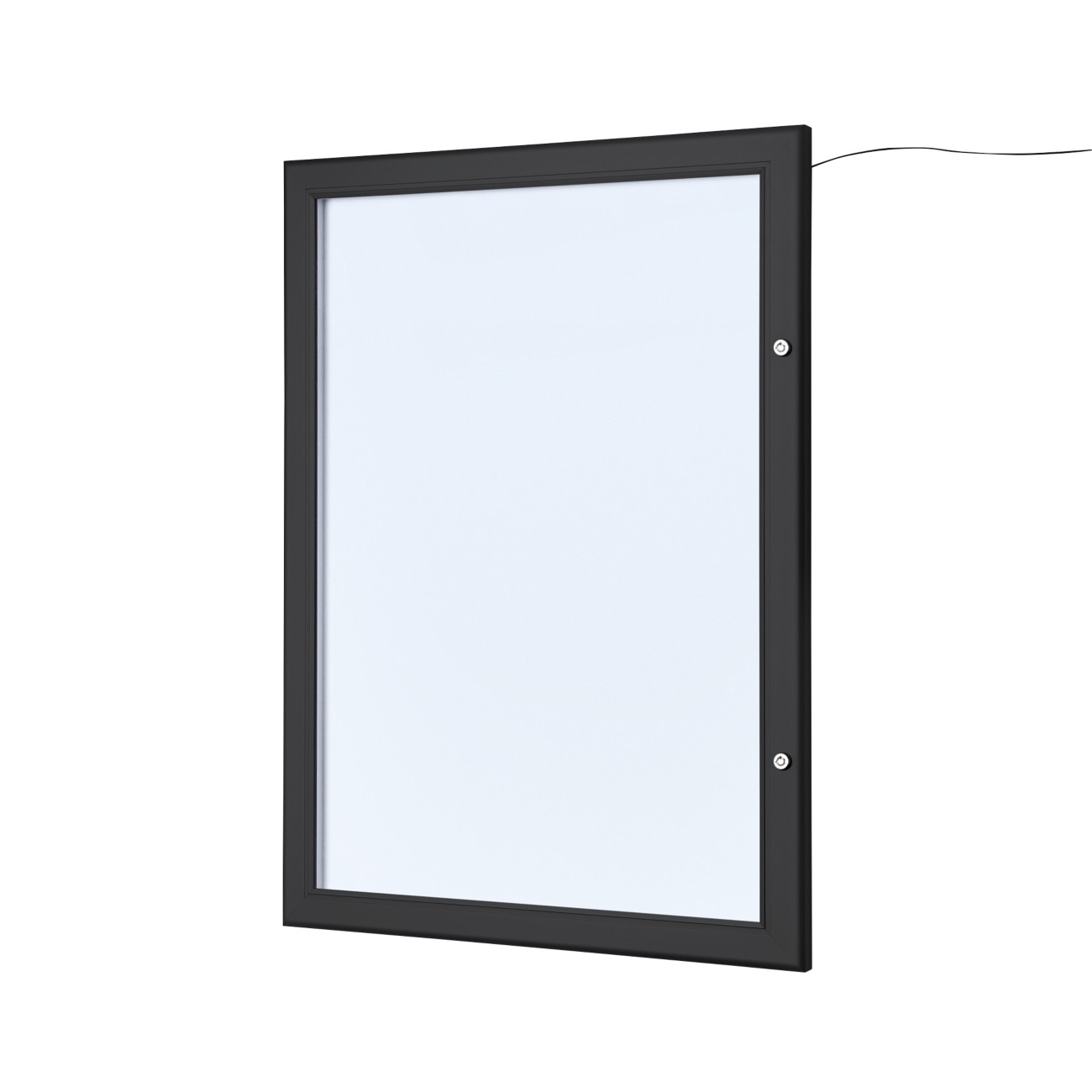 Thumbnail - SHOWDOWN Menütafel Magnetisch A4 Wandmontage Abschließbar 50,5 (B) x 67,9 (H) cm Schwarz