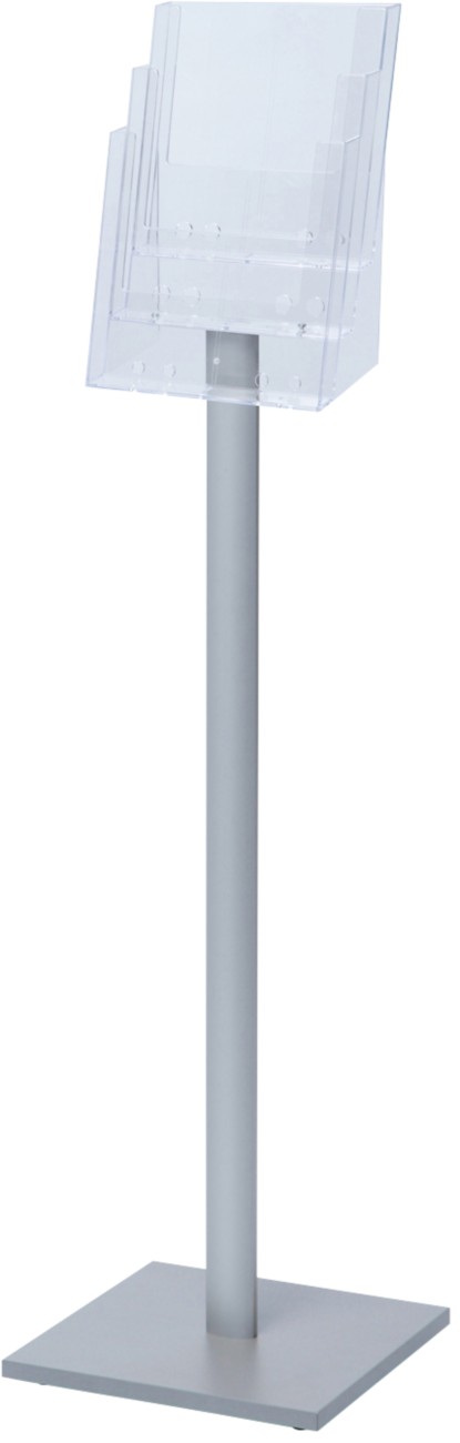 SHOWDOWN DIN A4 Broschürenständer Silber MB3C230 330 (B) x 330 (T) x 1.165 (H) mm MB3C230