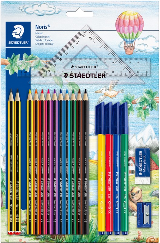 STAEDTLER Zeichenset Farbig sortiert 20 Stück