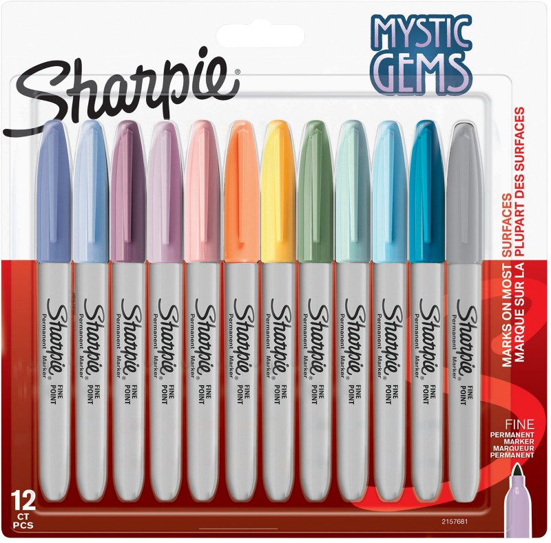 Sharpie Mystic Gems 2157681 Permanentmarker Fein Rundspitze Farbig sortiert 12 Stück