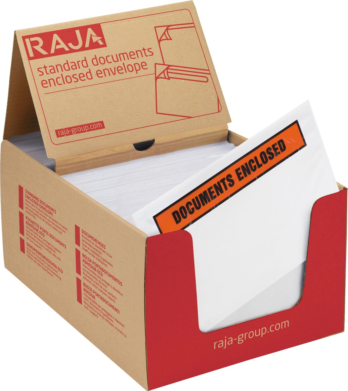 Raja Self Seal Document Enclosed Envelopes C5 Transparent 16.5 (W)X 22.5 (H) Cm Pack Of 1000