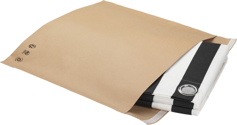 RAJA Abziehstreifen Versandtaschen Braun 560 (B) x 480 (H) mm Ohne Fenster 125 g/m² Recycelt 30% 150 Stück