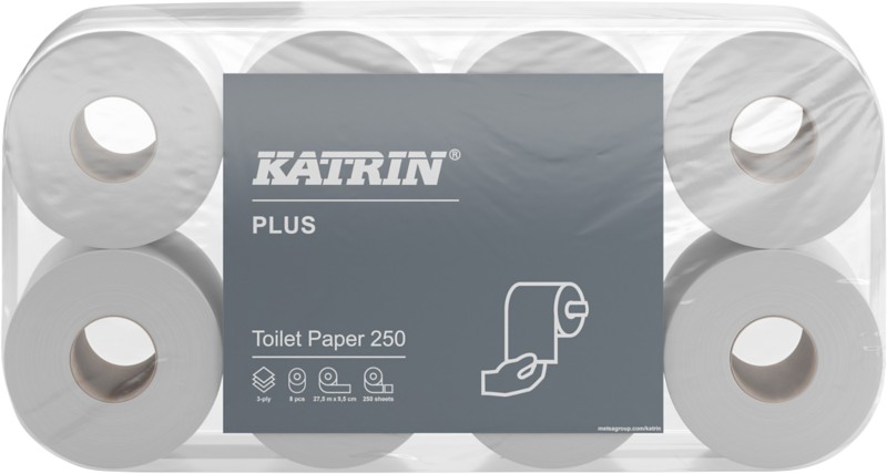 KATRIN Plus Toilettenpapier 3-lagig 11711 72 Rollen à 250 Blatt