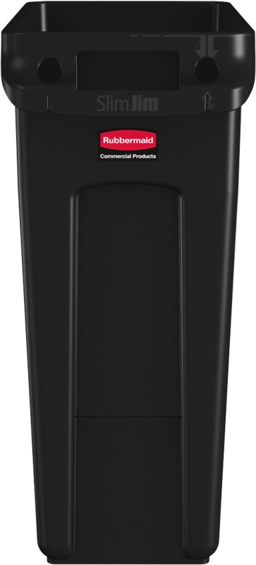 Rubbermaid Papierkorb Polyethylen 60 L 27,9 (B) x 55,8 (T) x 63,5 (H) cm Schwarz