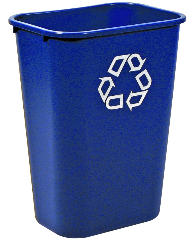 Rubbermaid Papierkorb Polyethylen 39 L 27,9 (B) x 38,7 (T) x 50,5 (H) cm Blau