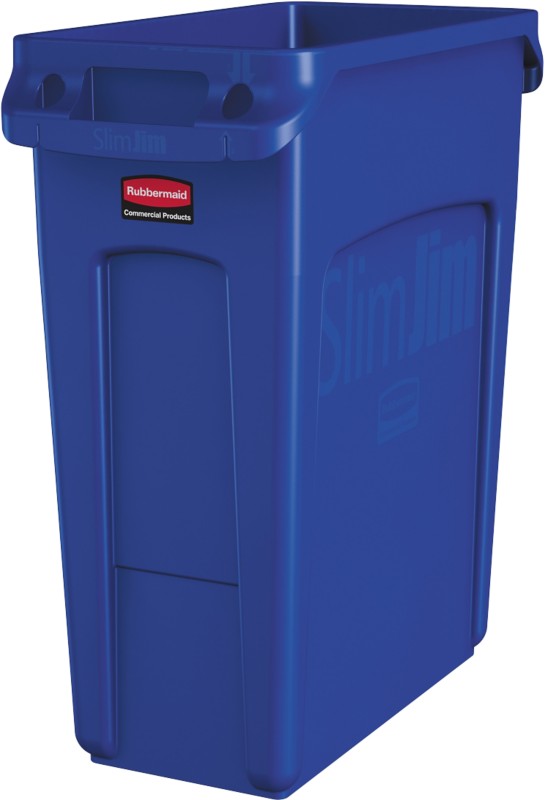 Rubbermaid Papierkorb Polyethylen 60 L 27,9 (B) x 55,8 (T) x 63,5 (H) cm Blau