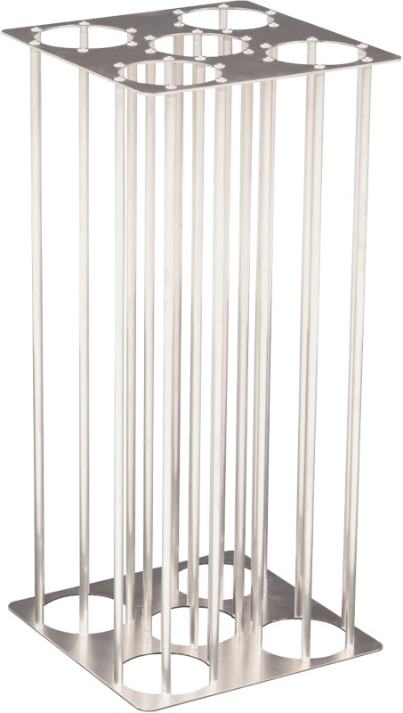 Thumbnail - DutchDesign Papierkorb Aluminium 55 L 25,6 (B) x 25,6 (T) x 54,1 (H) cm Silber