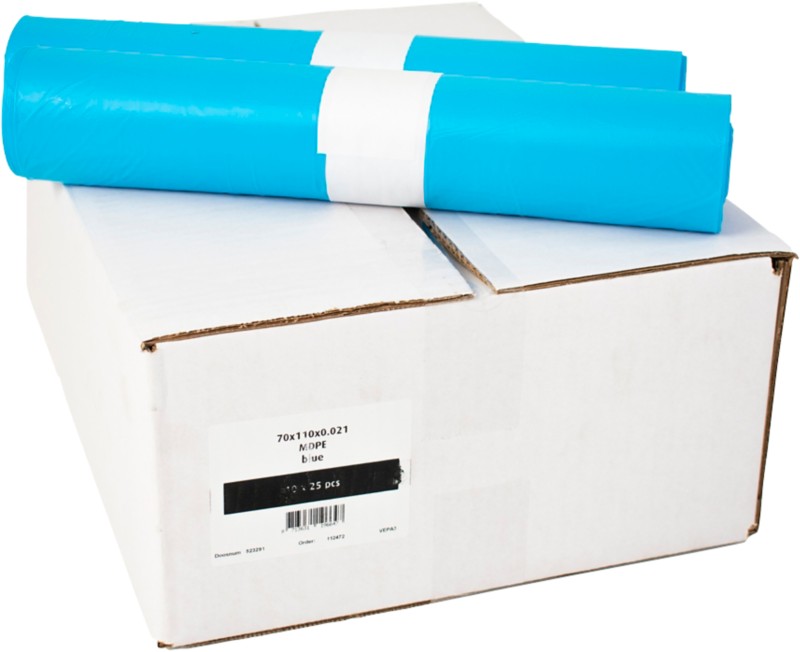 Mittlere Belastung Müllsack 120 L Blau MDPE (Polyethylen mittlerer Dichte) 0.021 mm 10 Stück