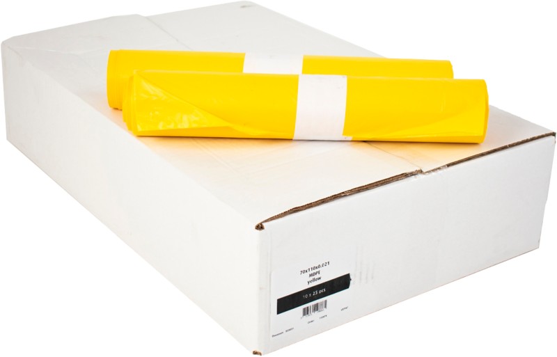 Mittlere Belastung Müllsack 120 L Gelb MDPE (Polyethylen mittlerer Dichte) 0.021 mm 10 Stück