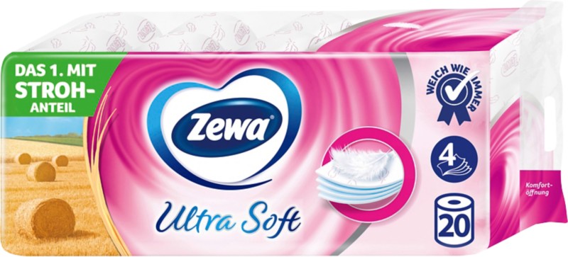 Thumbnail - Zewa Ultra Soft Toilettenpapier 4-lagig Weiß 20 Rollen à 150 Blatt