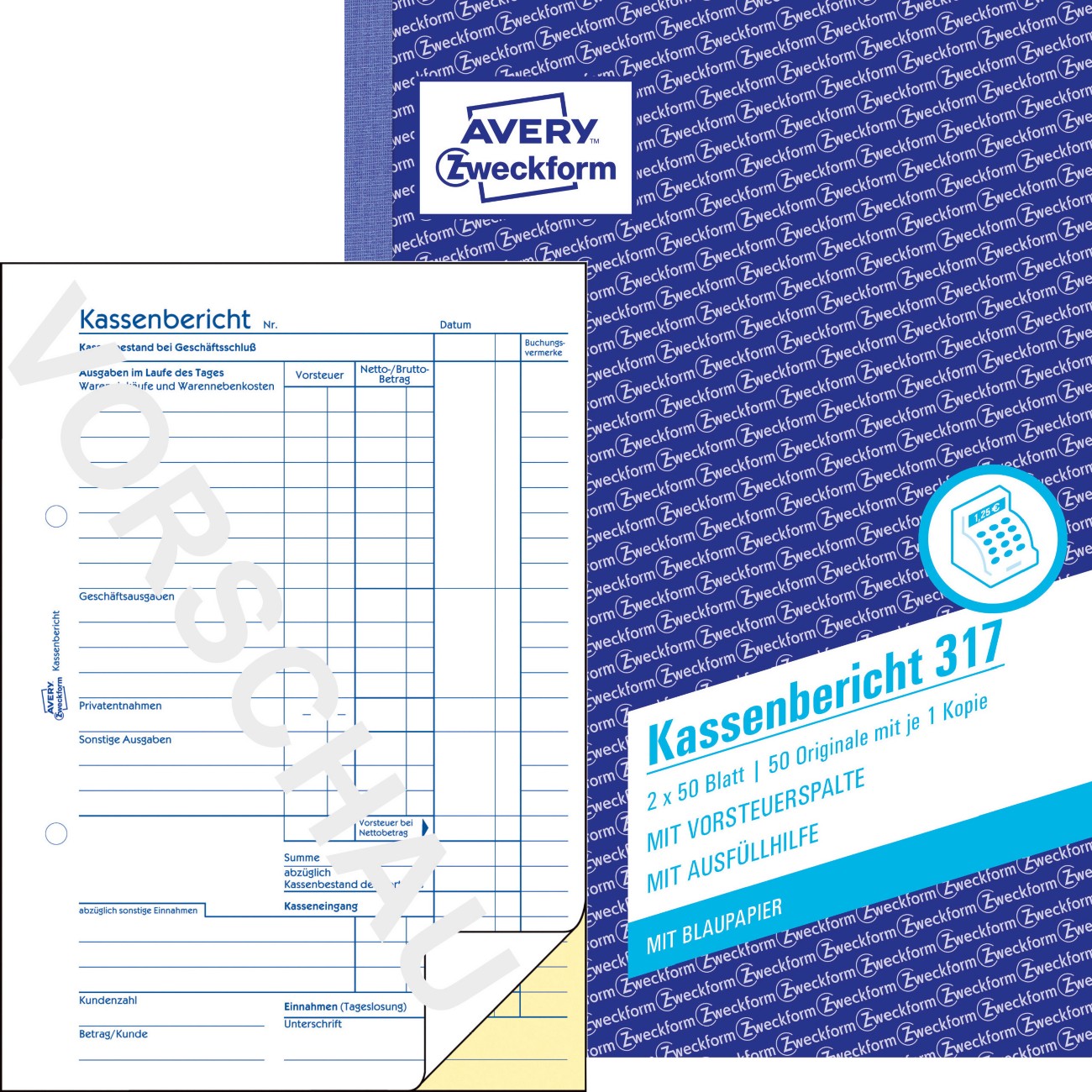 Thumbnail - AVERY Zweckform Kontobuch 317 DIN A5 14,7 x 21 x 0,87 cm 10 Stück