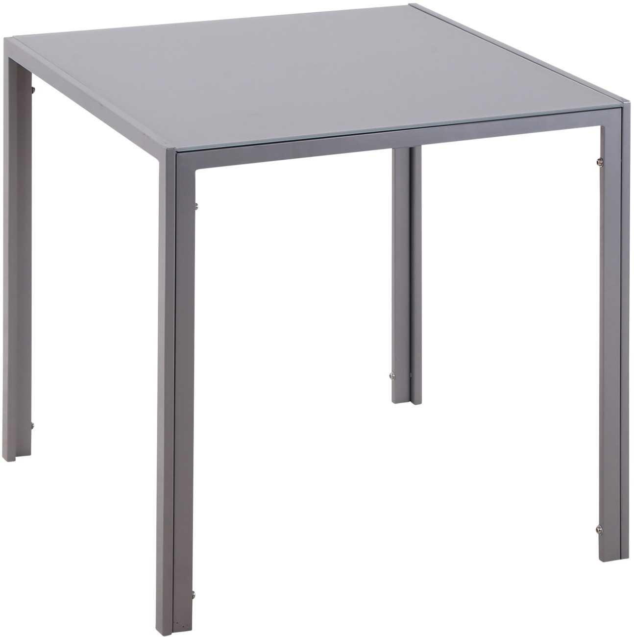 Homcom Modern Square Dining Table With Tempered Glass Top & Metal Legs - Image 7