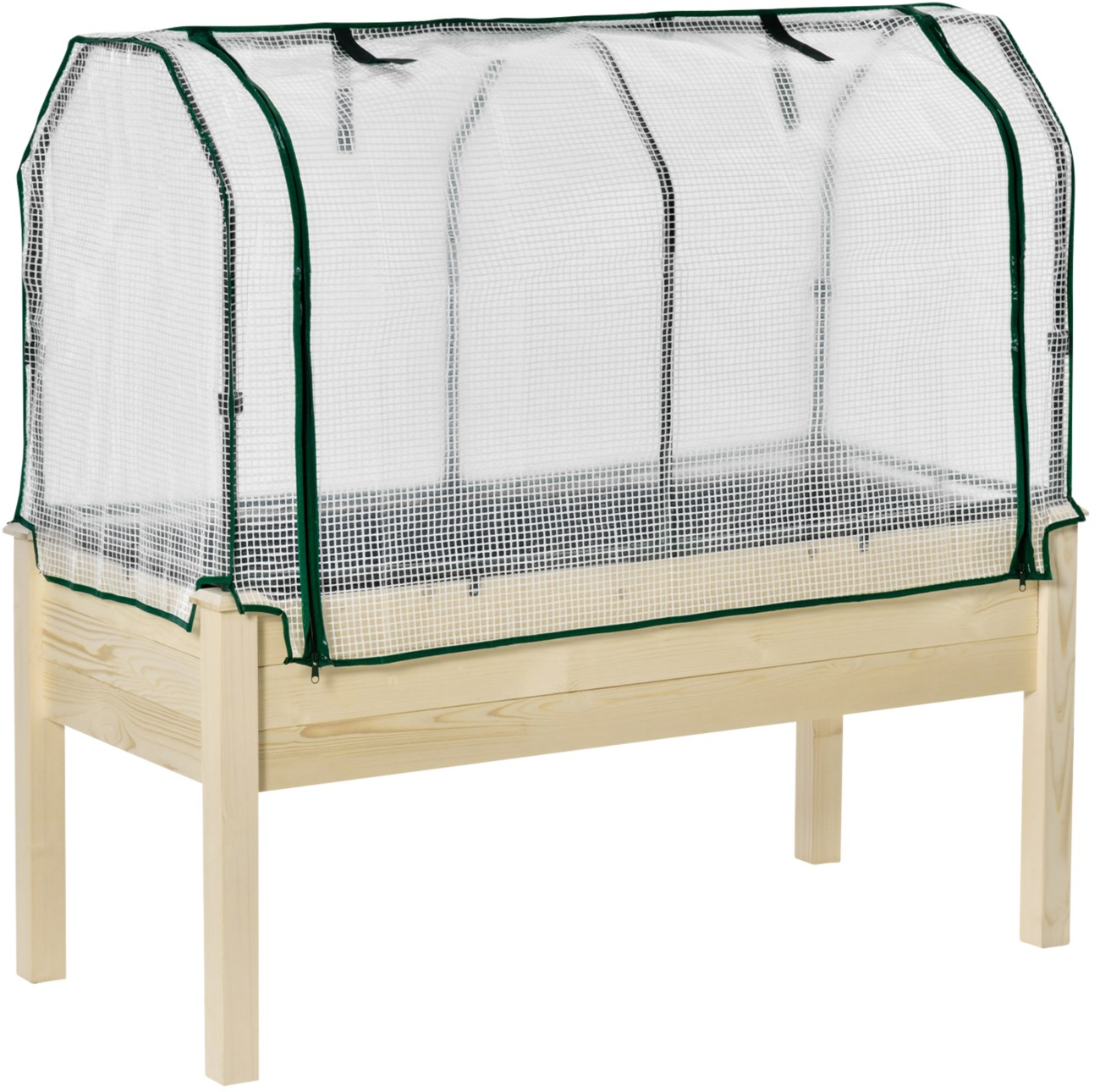 Outsunny Elevated Planter Box 845-364 845-364 Natural Wood 5.5 (W) X 12.1 (D) X 11.7 (H) Cm