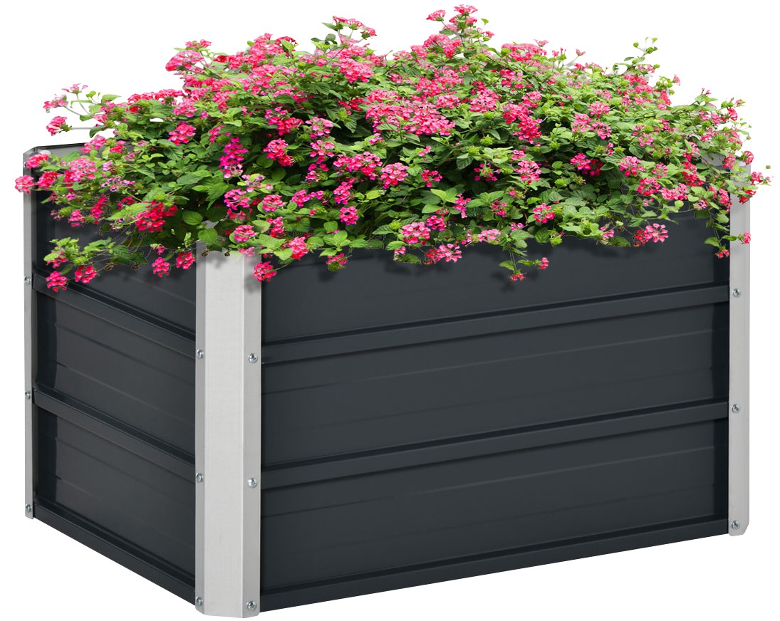 Blue Pirate Grey Raised Garden Bed, Elevated Planter Box & Gloves, - Image 7