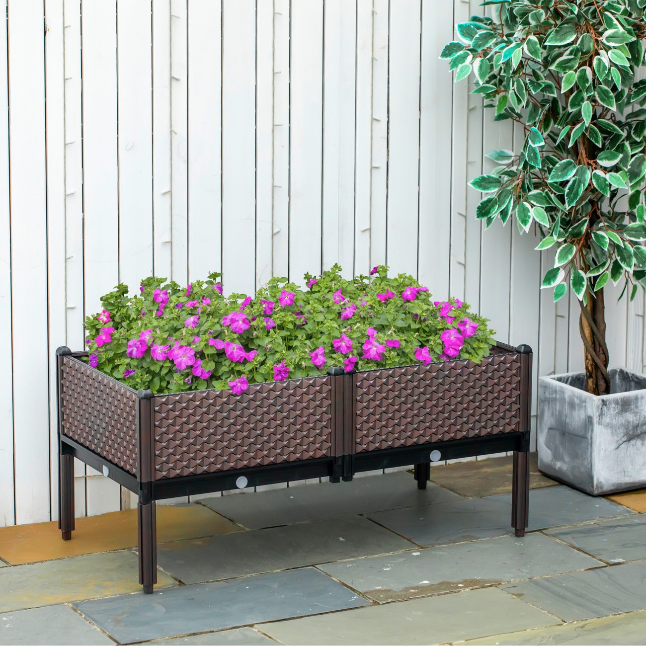 B&Q - 2 Raised Indoor Outdoor Garden Bed Elevated Planters Flowers Vegetables - Image 9