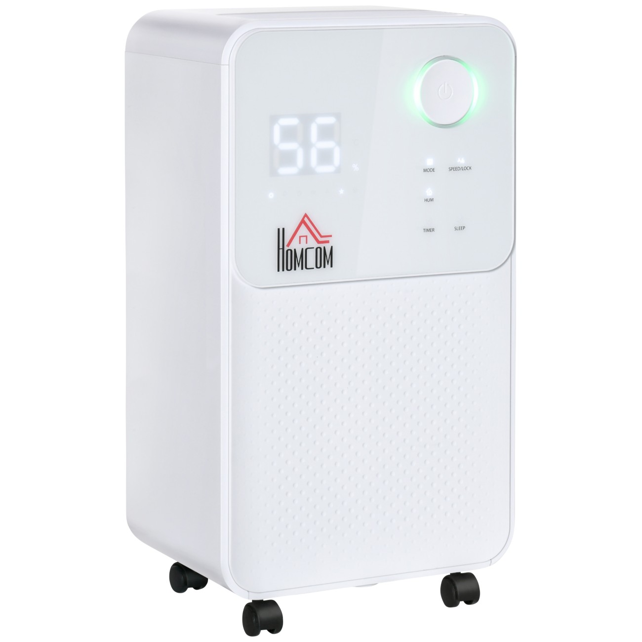 HOMCOM 12L per Day 2L Portable Quiet Dehumidifier for Home in White - Image 10